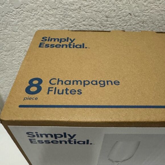 Simple essentials Champagne Flutes 8 Glasses - Picture 4 of 5